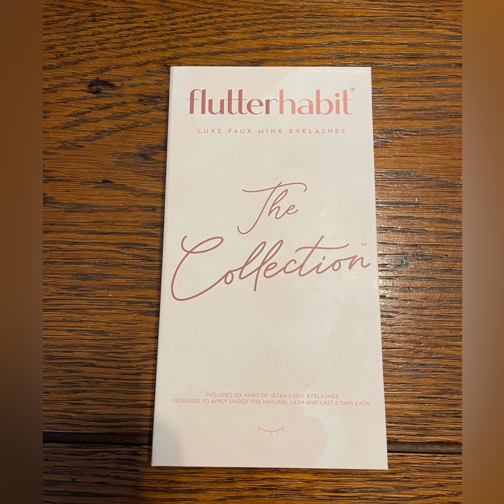 Flutterhabit The Collection Faux-Mink Eyelashes - Blush Pink Packaging